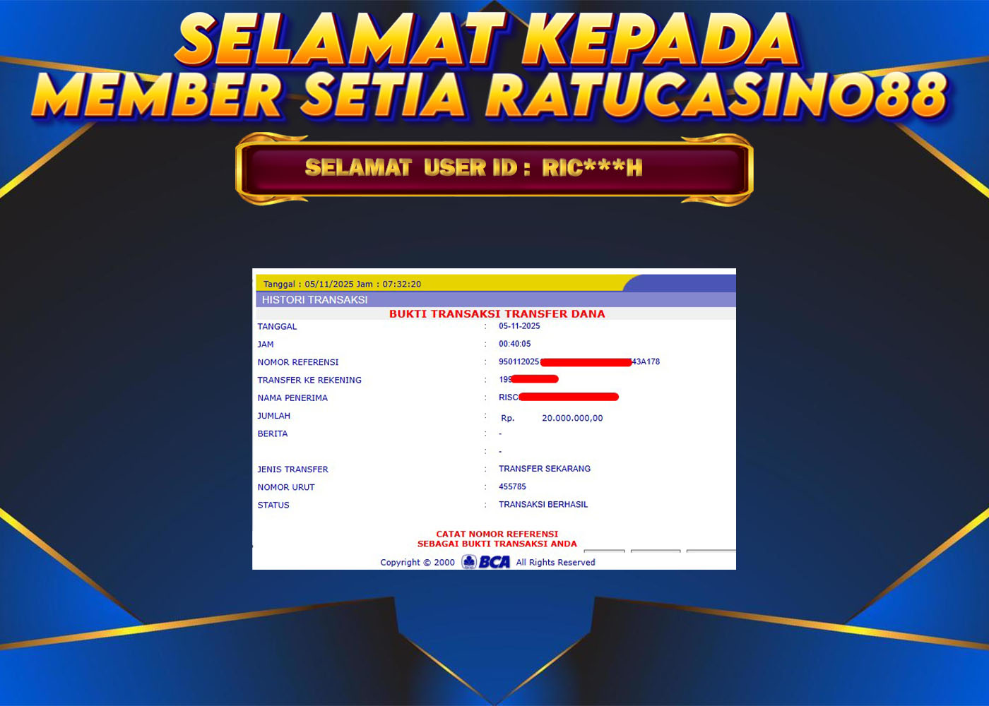 WITHDRAWAL MEMBER 112